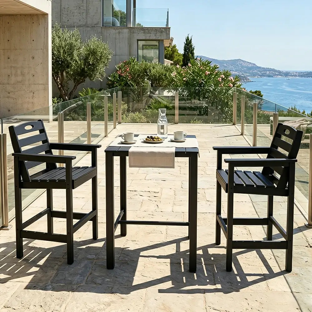 HDPE Adirondack-Style Patio Bar Set