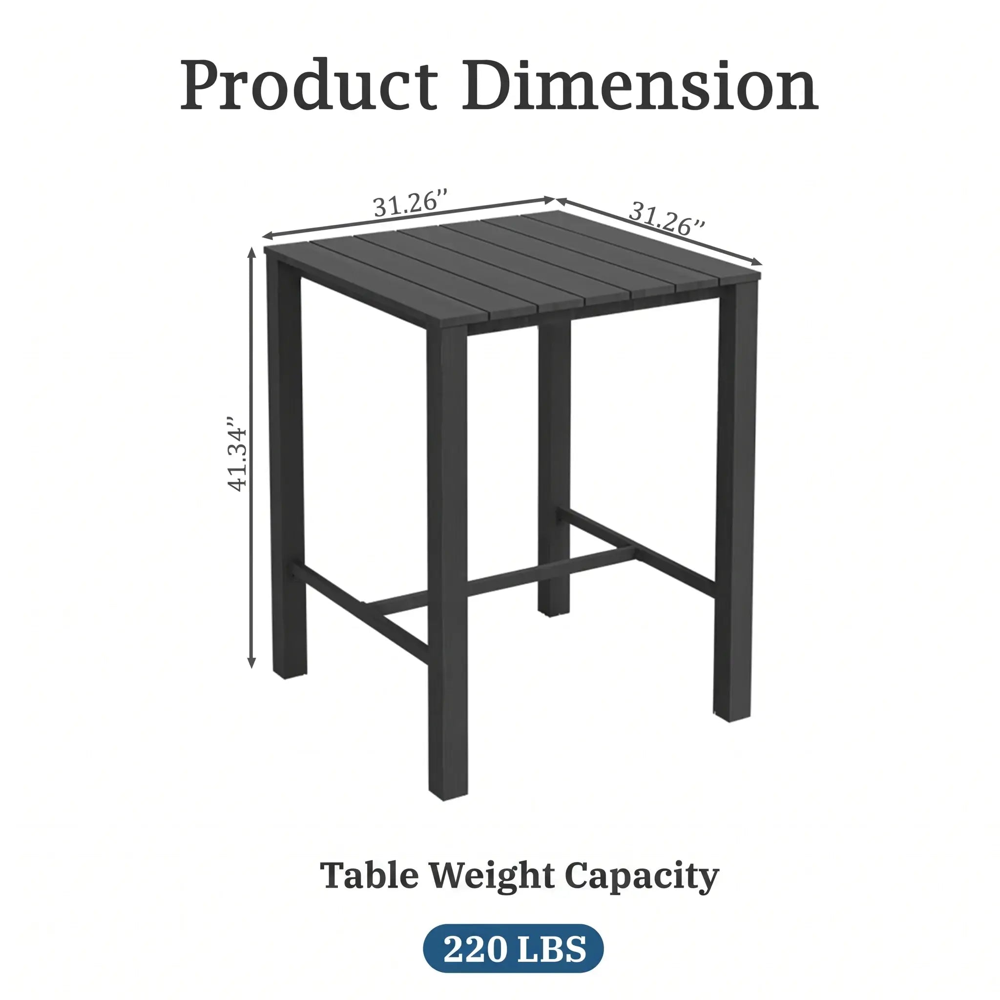 HDPE Adirondack-Style Patio Bar Set
