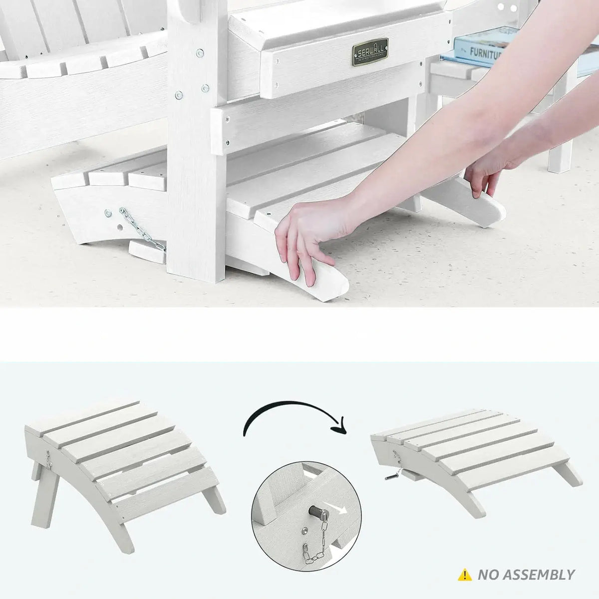 HDPE Folding Adirondack Ottoman