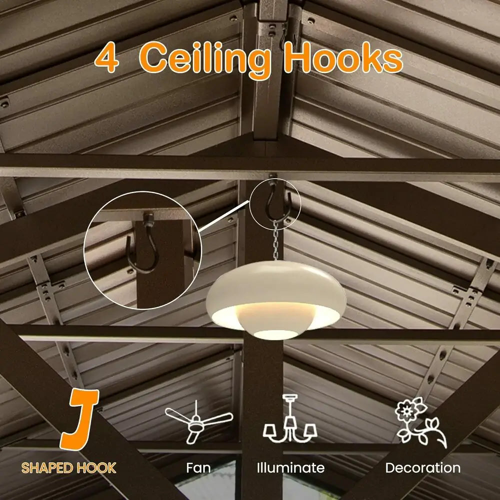 Domi Outdoor Living wood gazebo#size_12'x20' Gable Roof