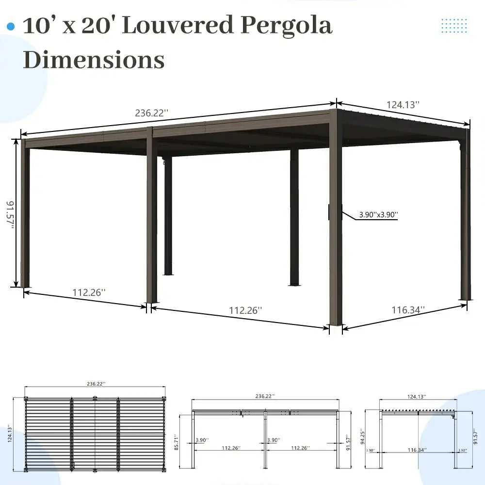 Metal Louvered Pergola