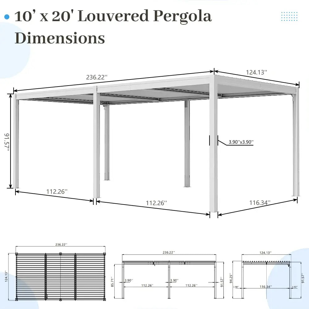 Metal Louvered Pergola