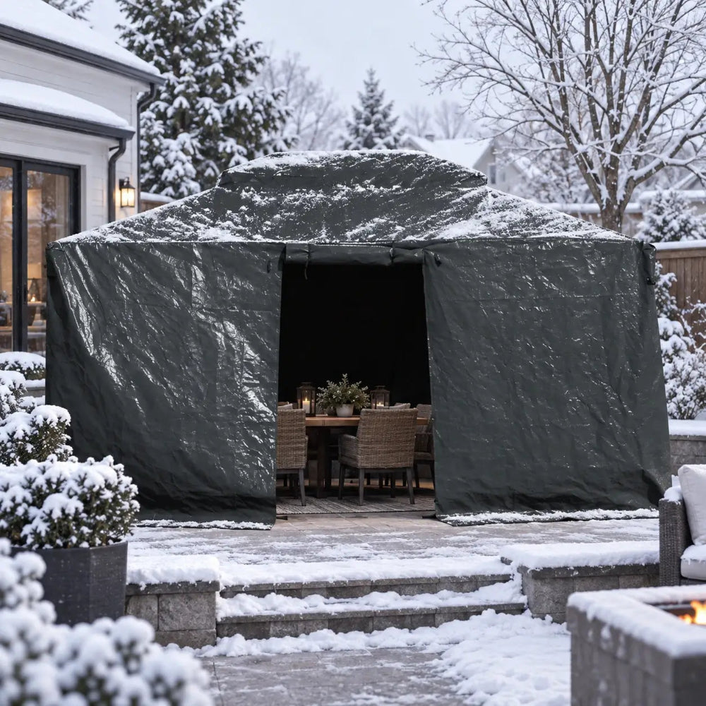 Universal Winter Gazebo Cover Gray