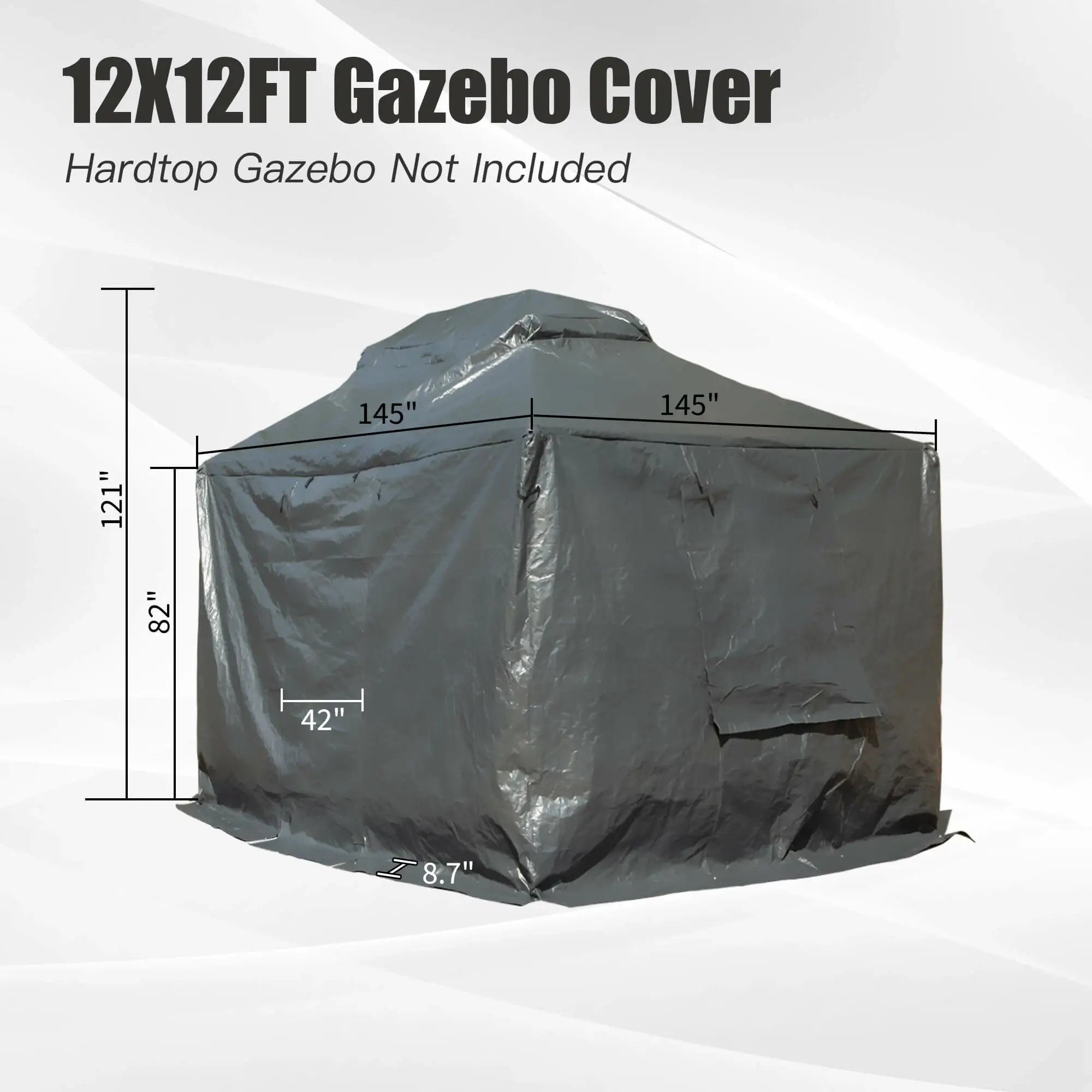 Gray Gazebo Cover#size_12' x 12'