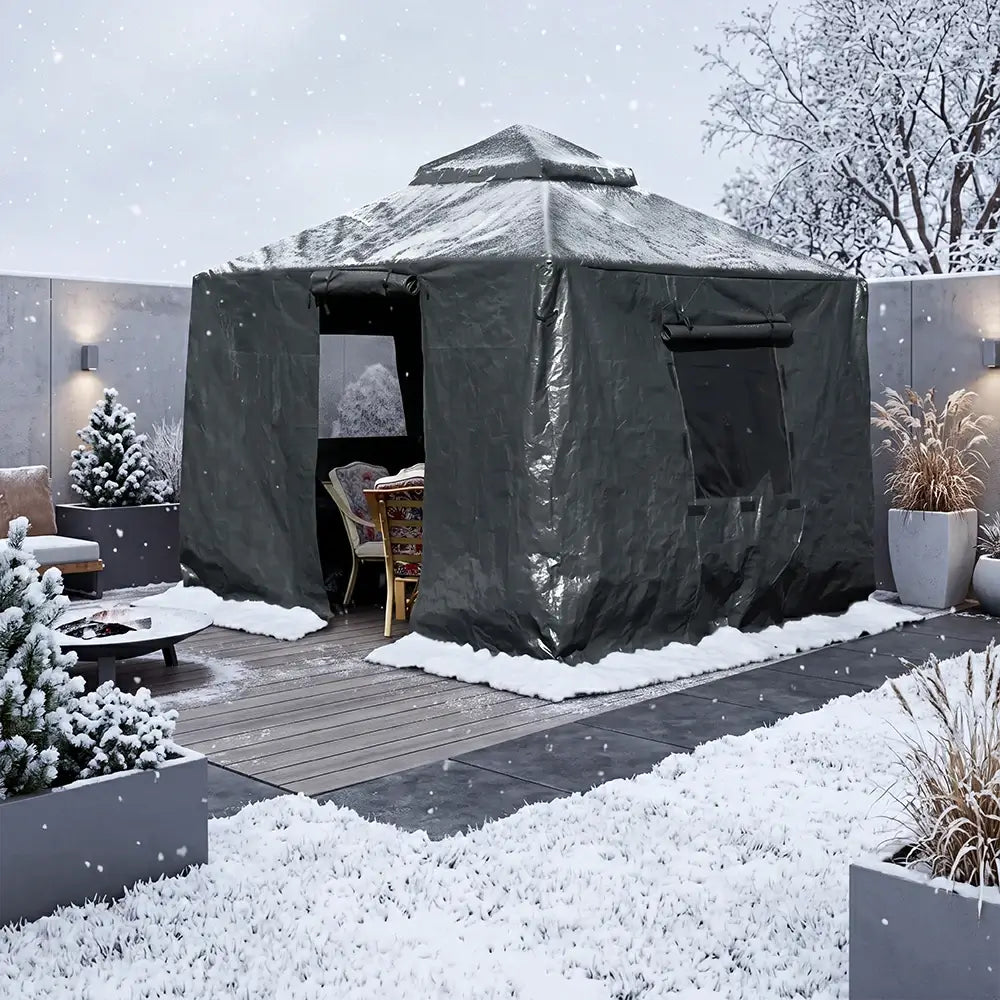 Universal Winter Gazebo Cover Gray