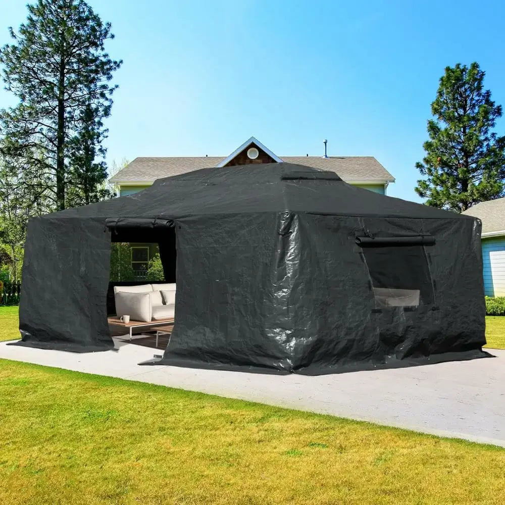 Gray Gazebo Cover#size_12' x 20'