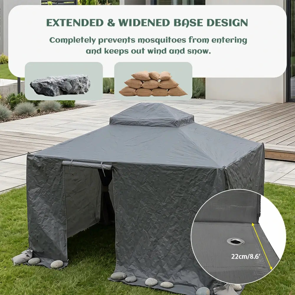 Universal Winter Gazebo Cover Gray