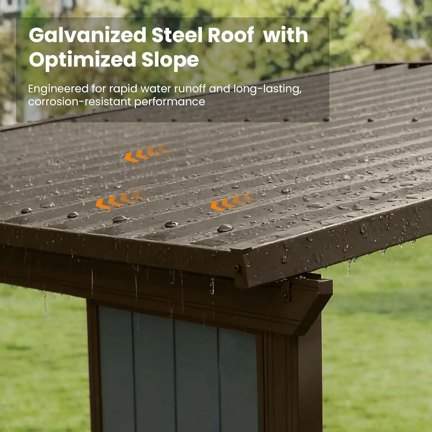 9' x 10' Hardtop Grill Gazebo w/ Expansion Platform