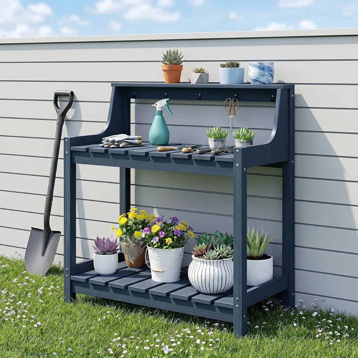 HDPE Outdoor Potting Bench Table