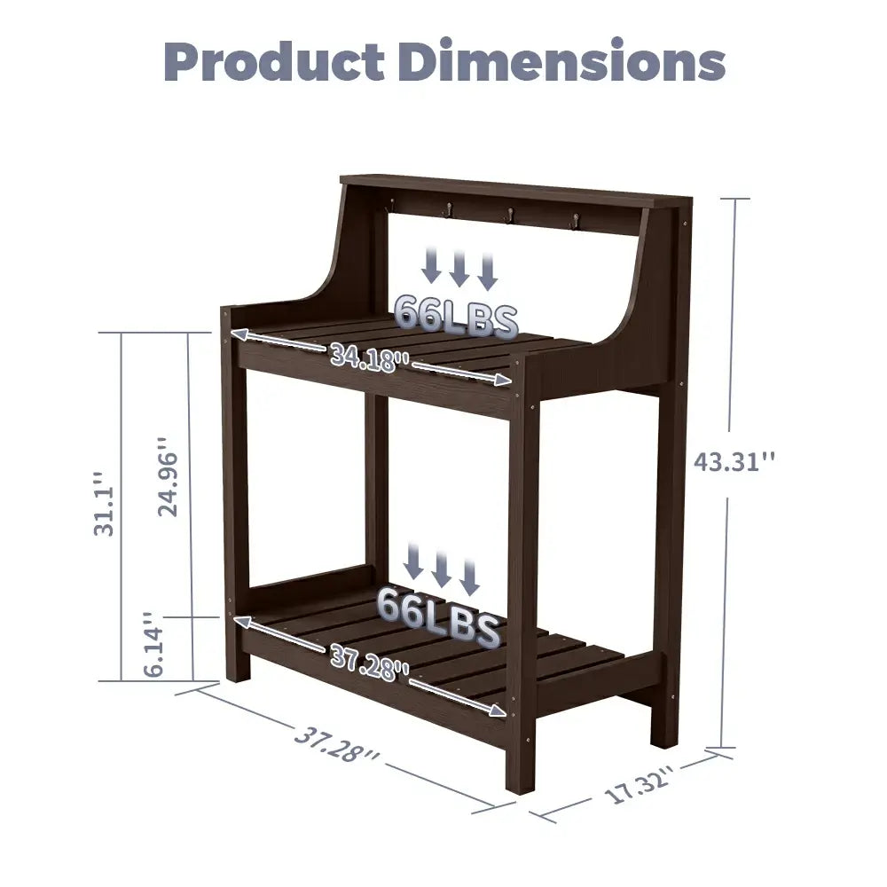 HDPE Outdoor Potting Bench Table