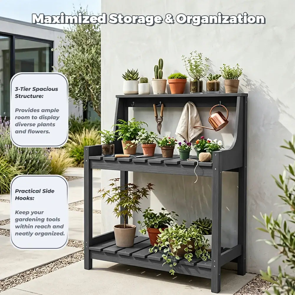 HDPE Outdoor Potting Bench Table
