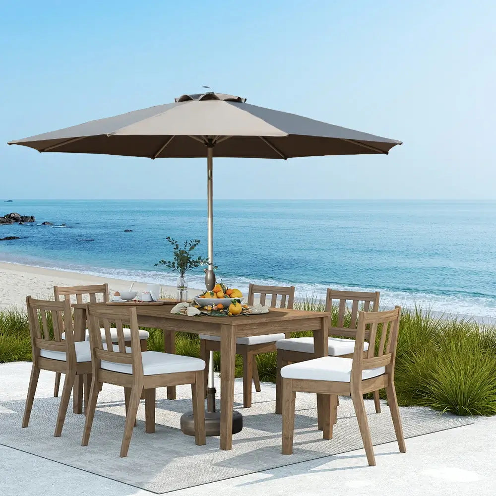 Patio Umbrella - 10 FT Aluminum Round Market Umbrella