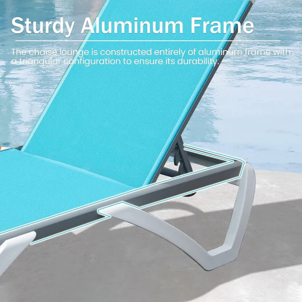 Armless Outdoor Chaise Lounge