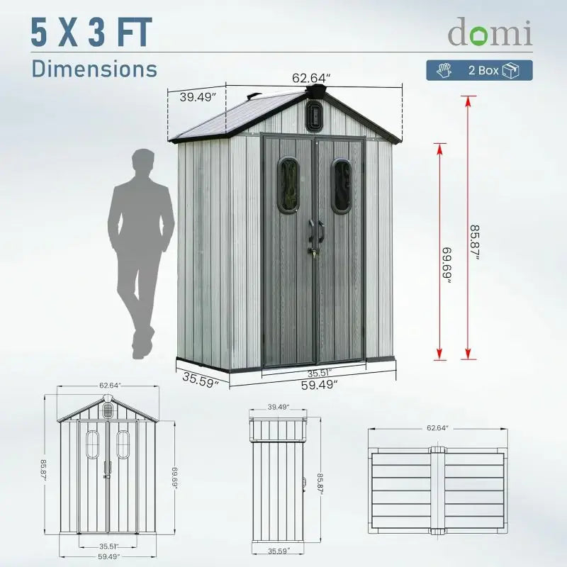 domi resin storage shed#size_5' x 3'