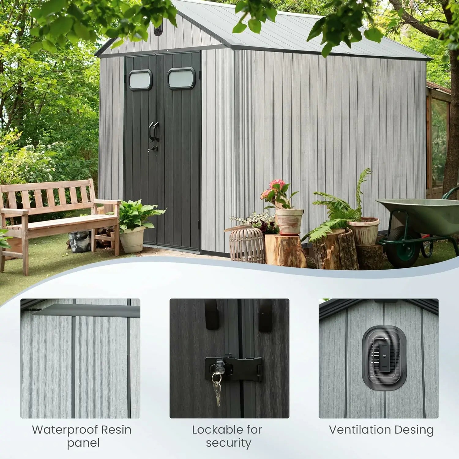 domi resin storage shed#size_8' x 8'