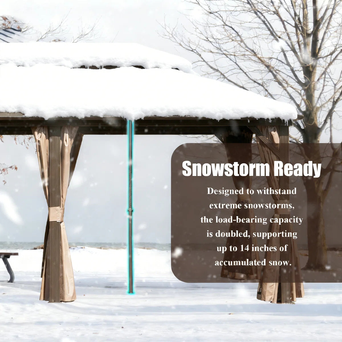 Universal Support Pole for Freestanding Gazebo