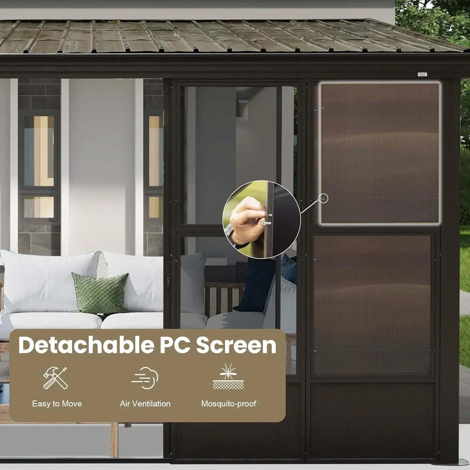 Domi wall mounted sunroom#size_12'x14'