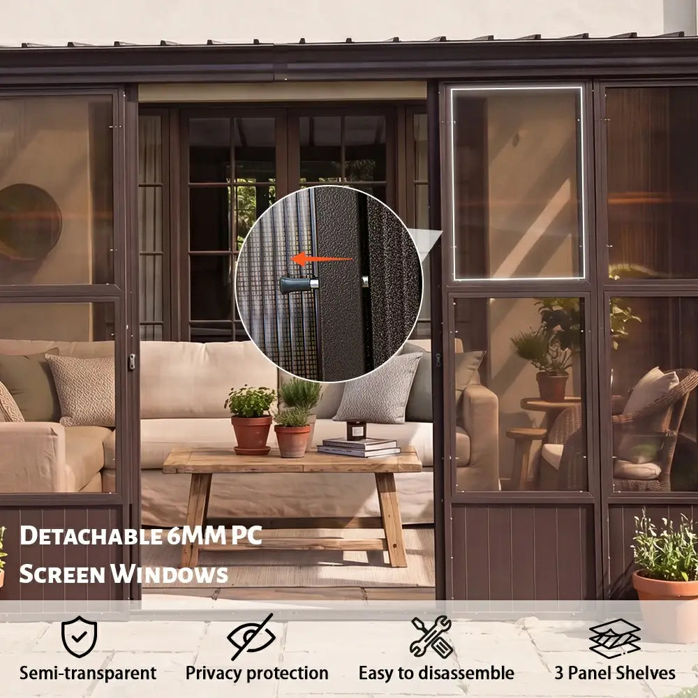 Domi wall mounted sunroom#size_8'x12'