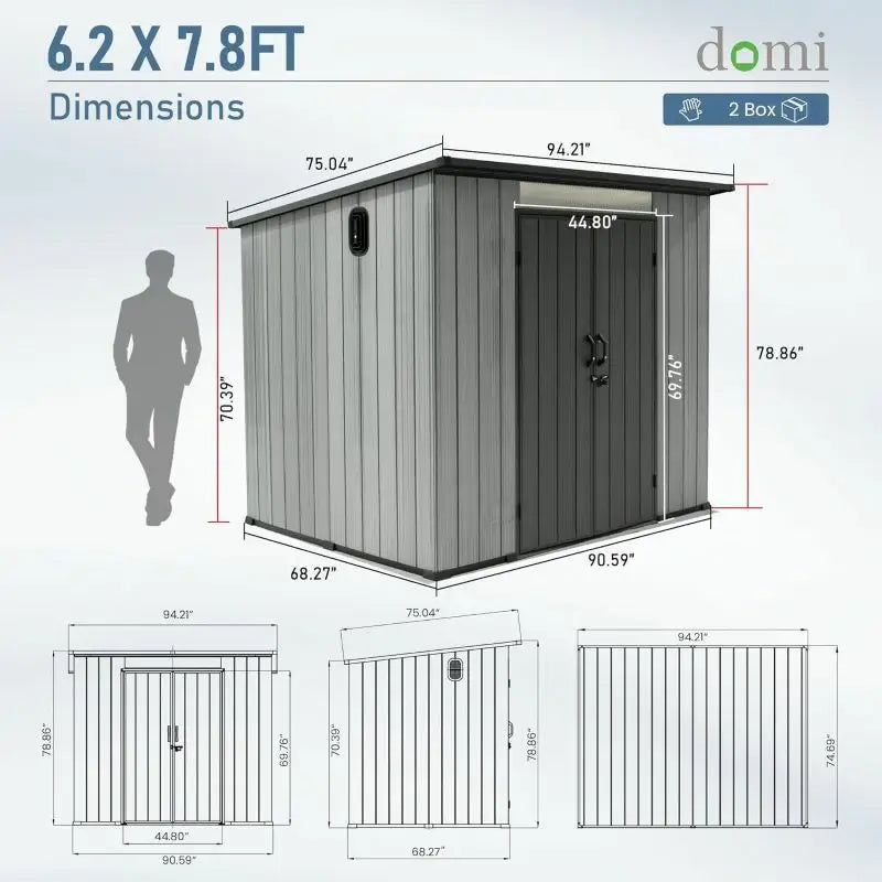 domi resin storage shed#size_6.2' x 7.8'