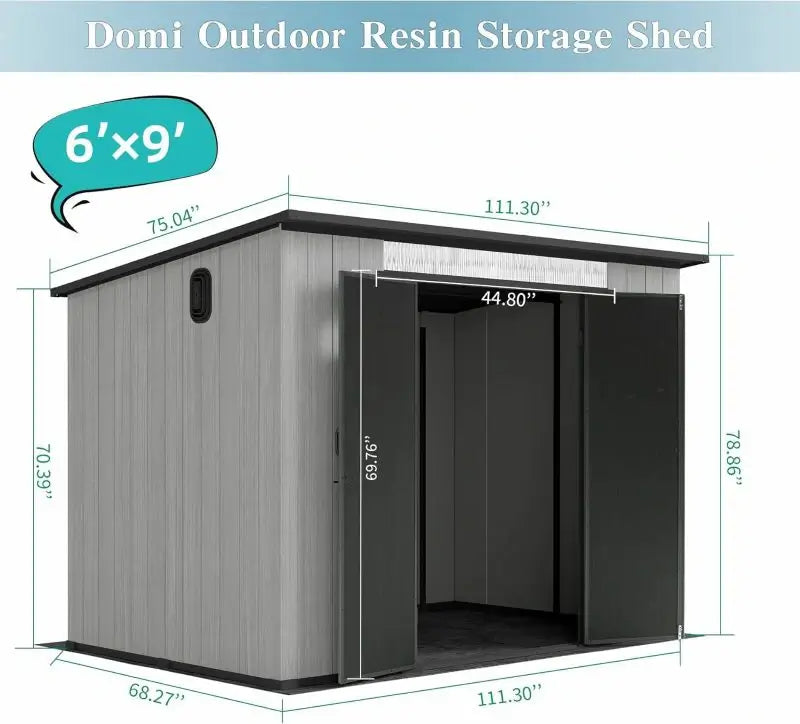 domi resin storage shed#size_6.2' x 9.3'