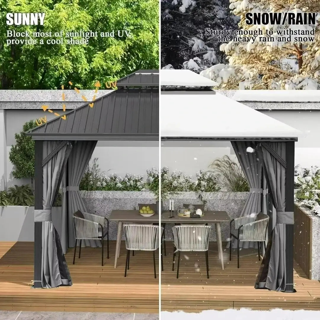 Domi Outdoor Living Hardtop Gazebo#size_8'x10'