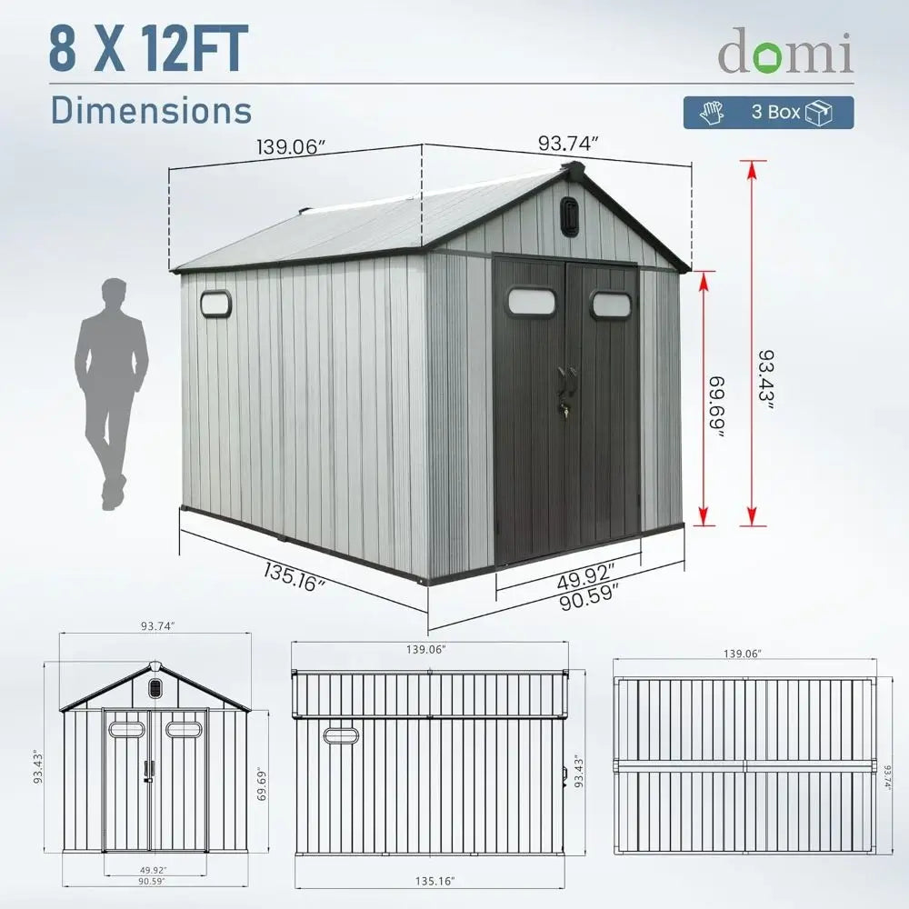domi resin storage shed#size_8' x 12'