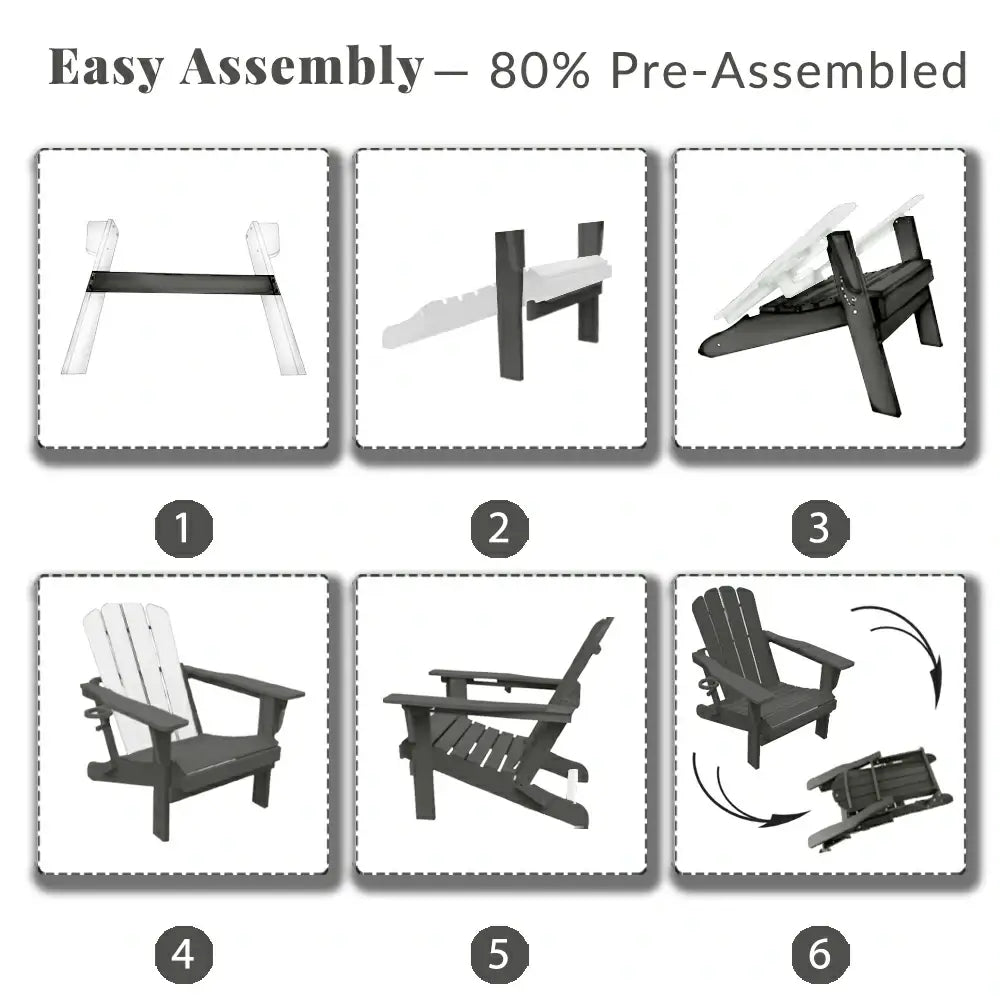 Domi Outdoor Living Adirondack Chairs#color_gray