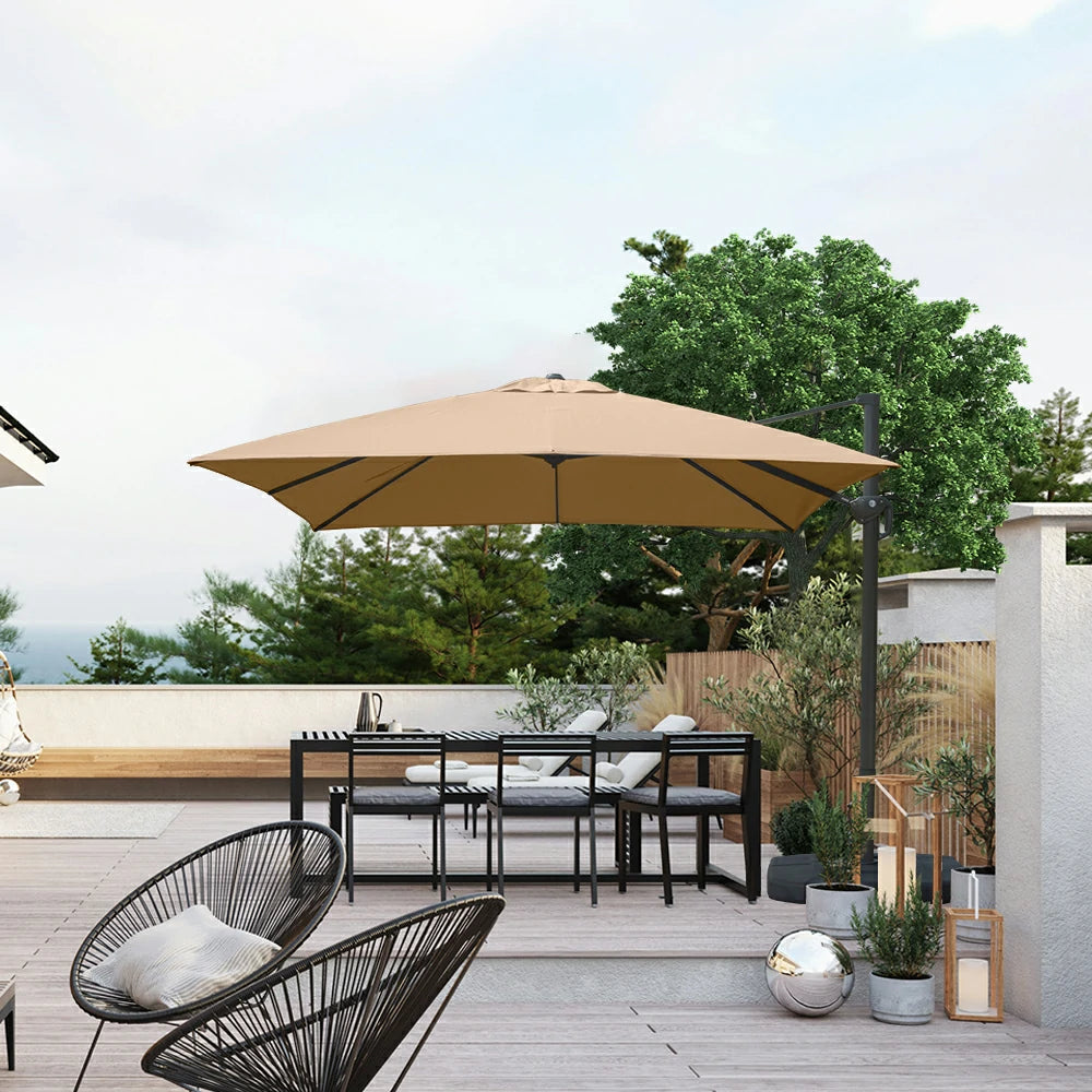 domi cantilever umbrella #size_10'x10' #color_beige