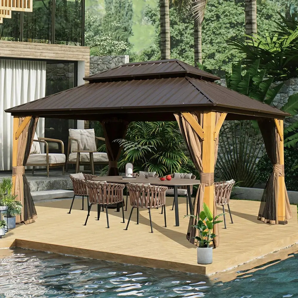 Domi Outdoor Living wood gazebo#size_10'x14'