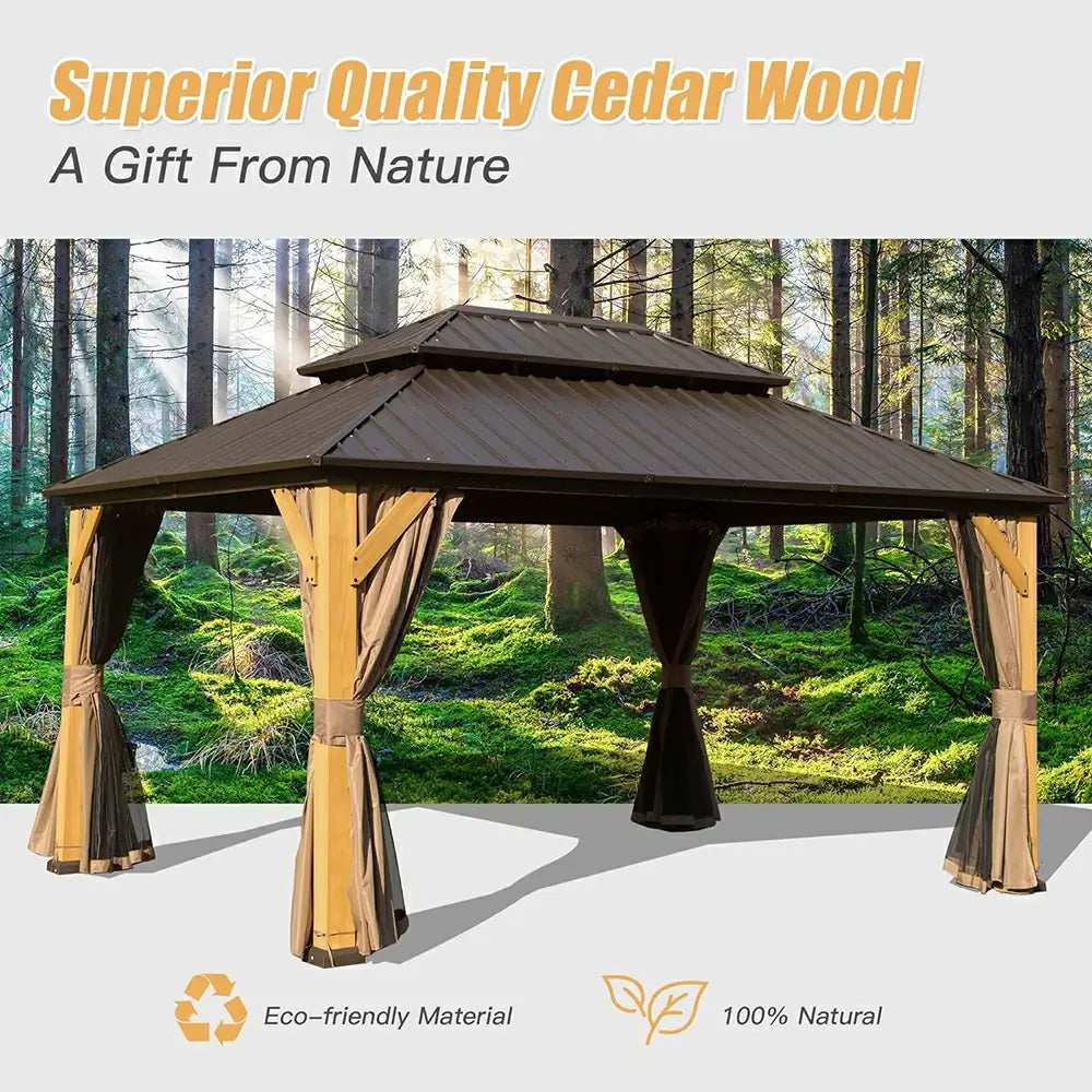 Domi Outdoor Living wood gazebo#size_10'x14'