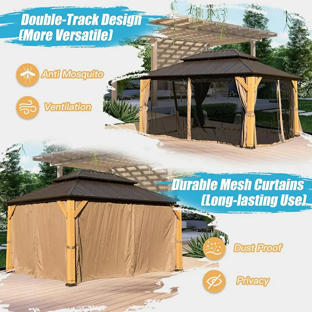 Domi Outdoor Living wood gazebo#size_10'x14'