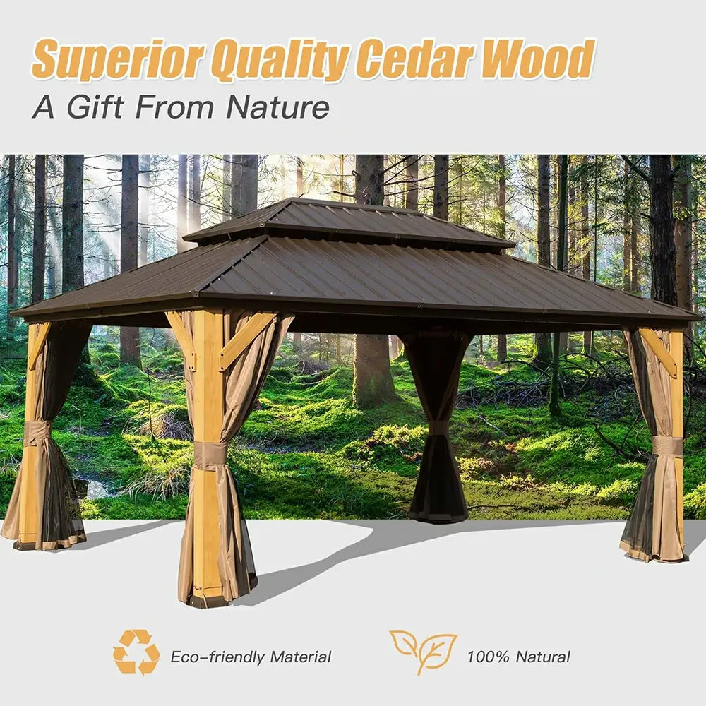 Domi Outdoor Living wood gazebo#size_12'x16'