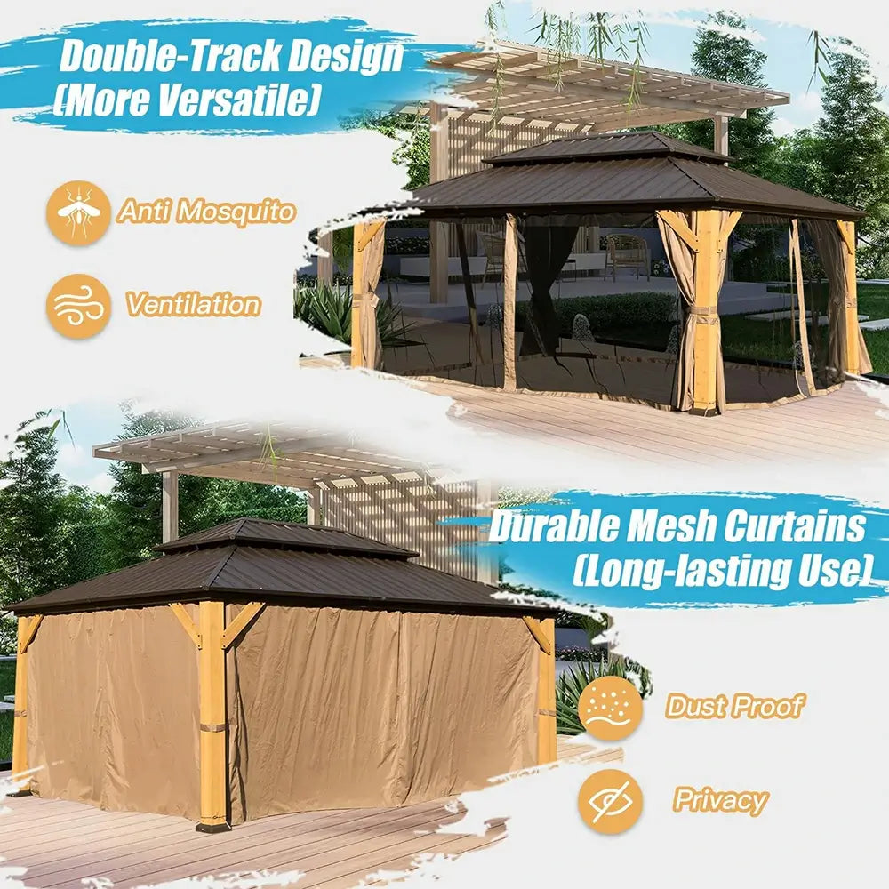 Domi Outdoor Living wood gazebo#size_12'x16'