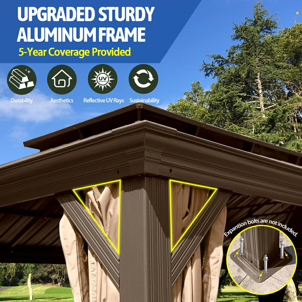 Domi Hardtop gazebo#size_14'x22'
