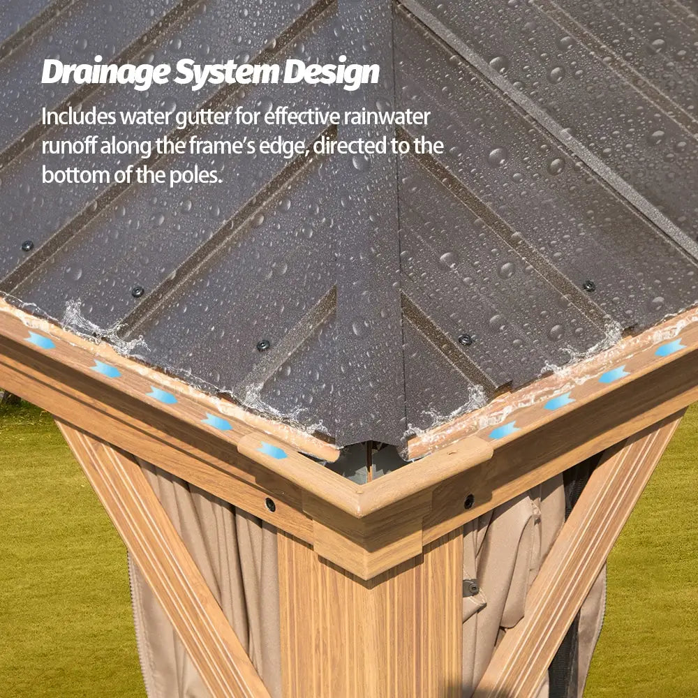 domi outdoor living hardtop gazebo#size_14'x22'