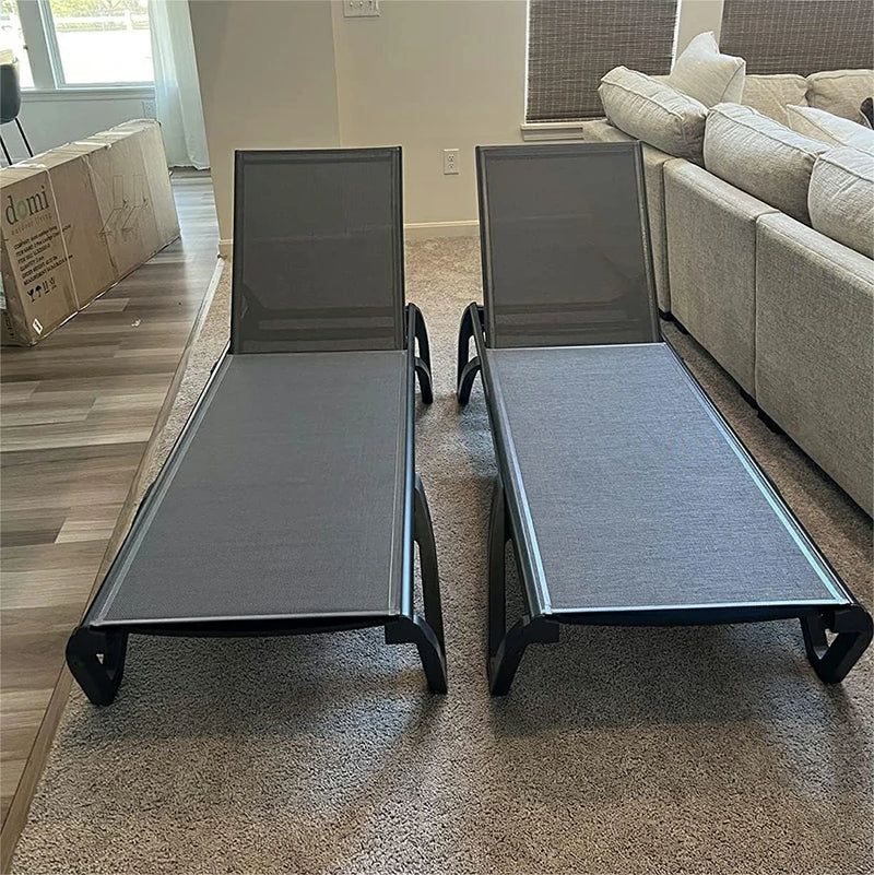 Patio Pool Lounge Chair Set (2 Chairs)
