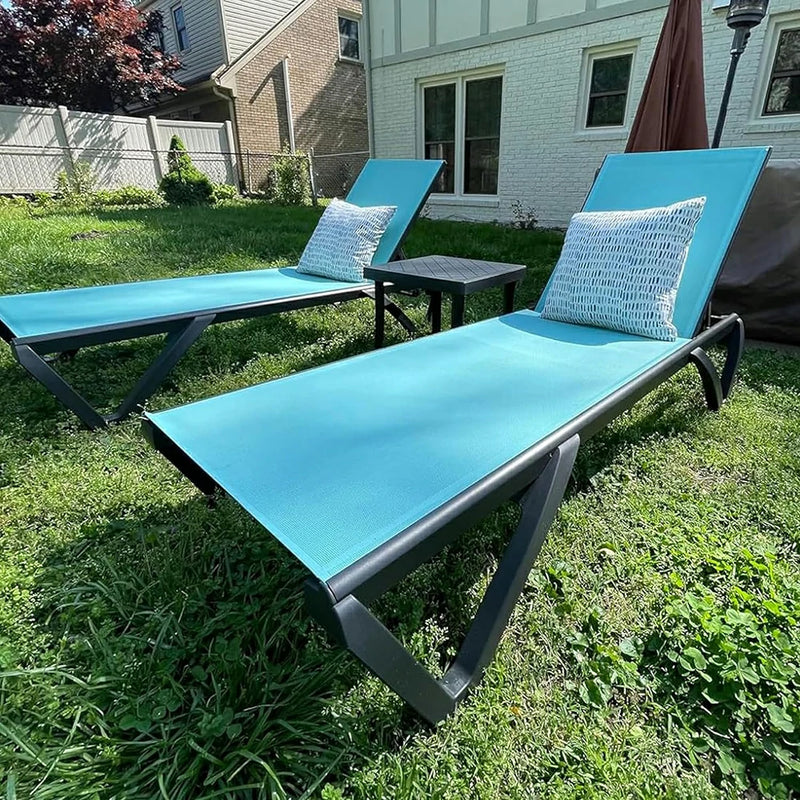 Patio Pool Lounge Chair Set (2 Chairs)