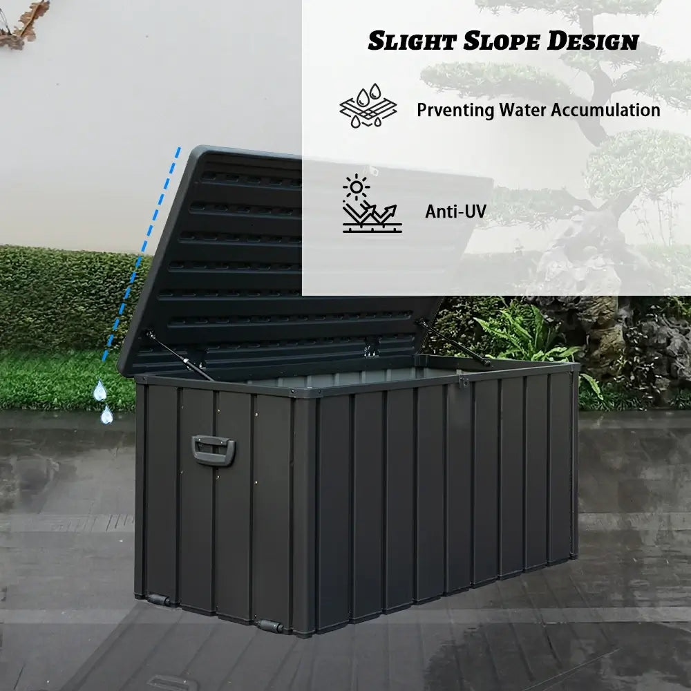 Metal Deck Box W/ Resin Lid
