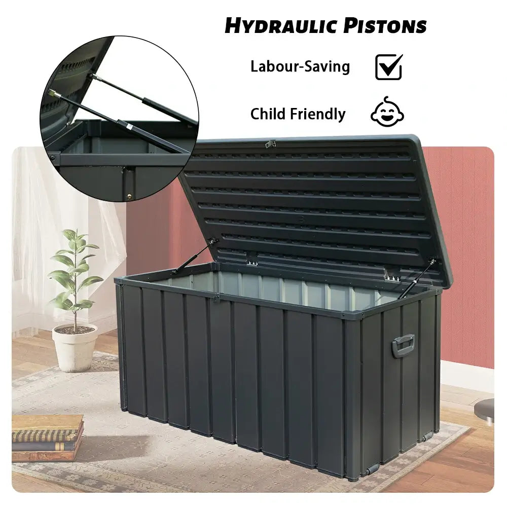 Metal Deck Box W/ Resin Lid