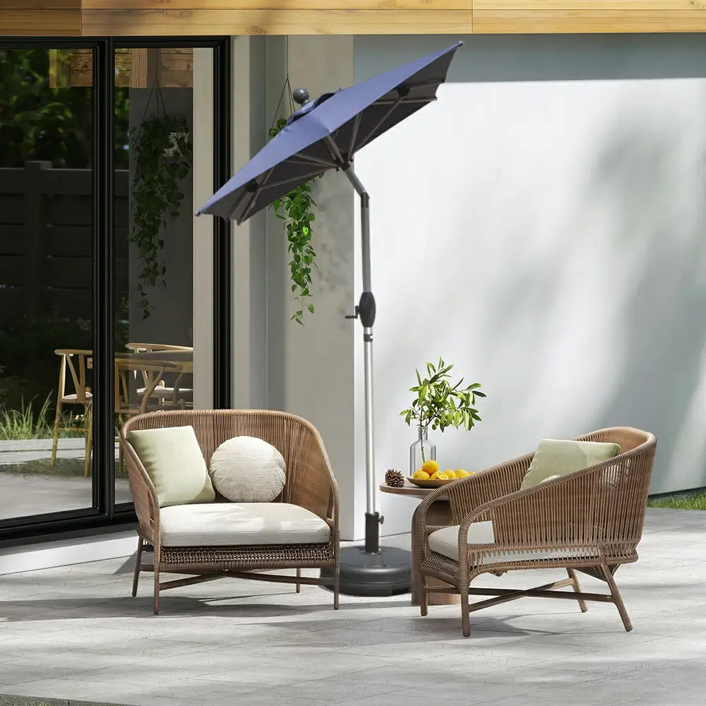 Patio Umbrella - Aluminum Rectangular Market Umbrella