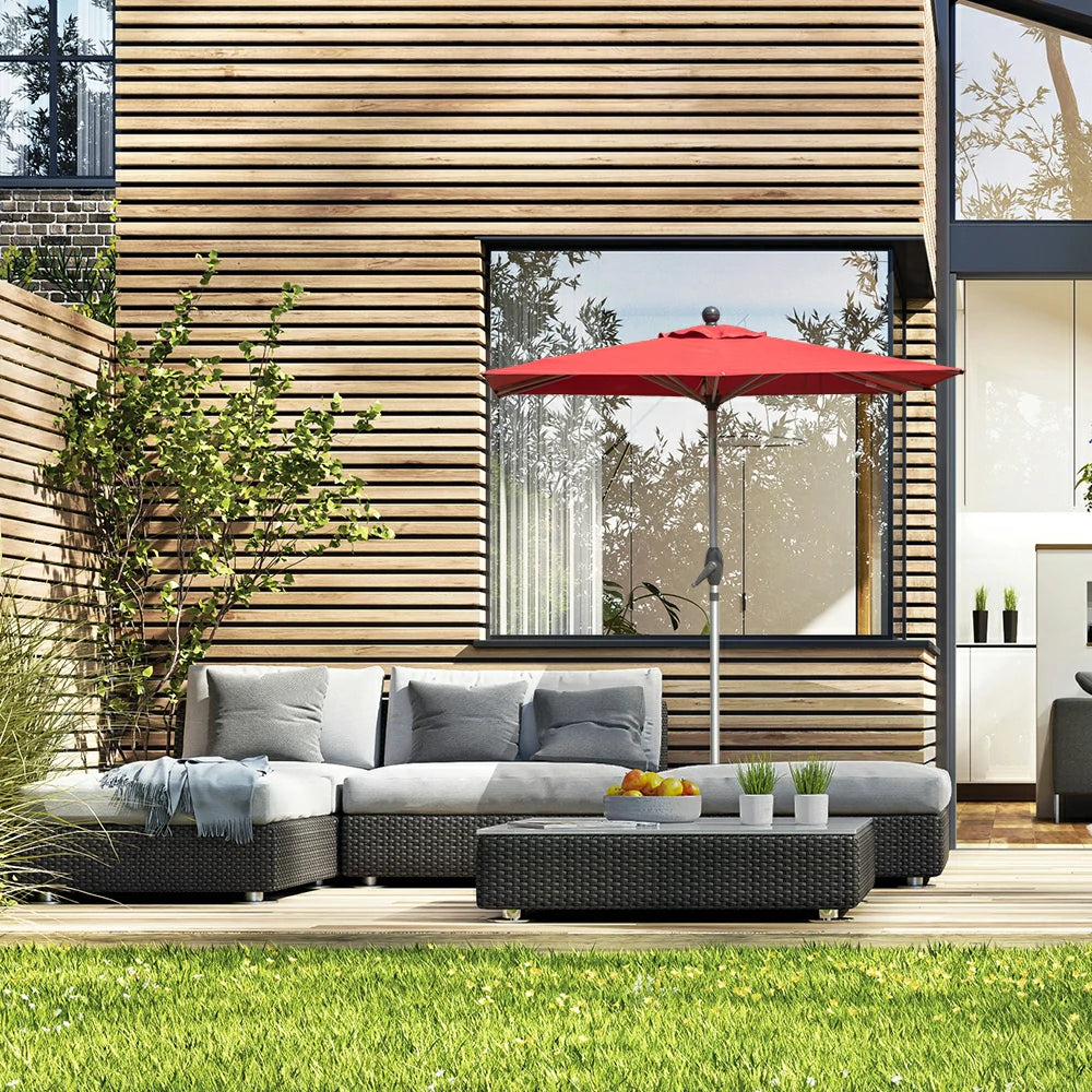 Patio Umbrella - Aluminum Rectangular Market Umbrella
