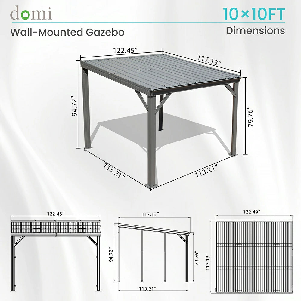 Domi wall mounted gazebo#size_10'x10'