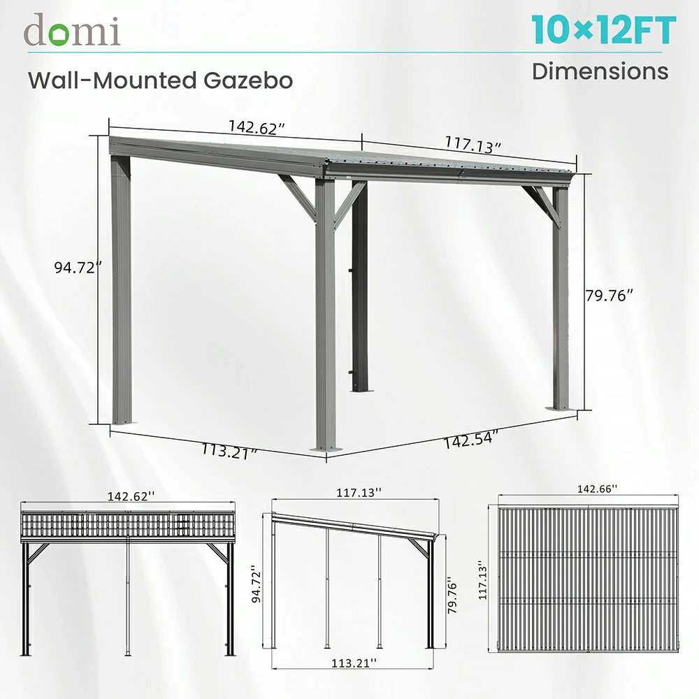 Domi wall mounted gazebo#size_10'x12'