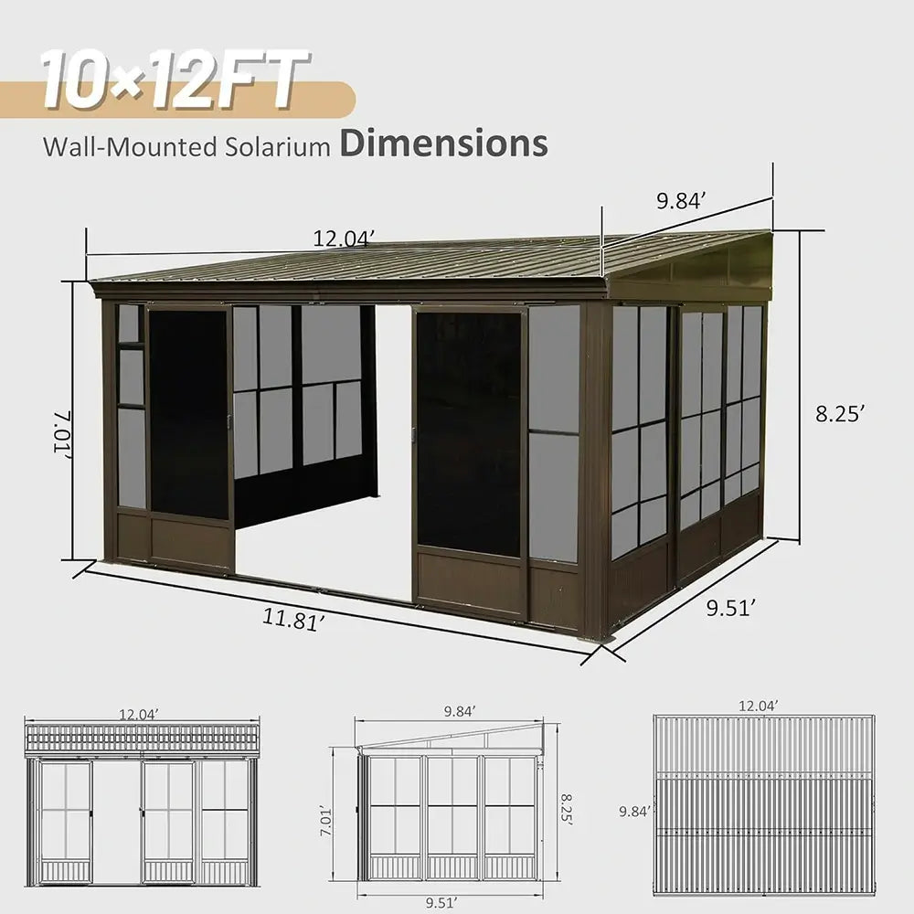 Domi wall mounted sunroom#size_10'x12'