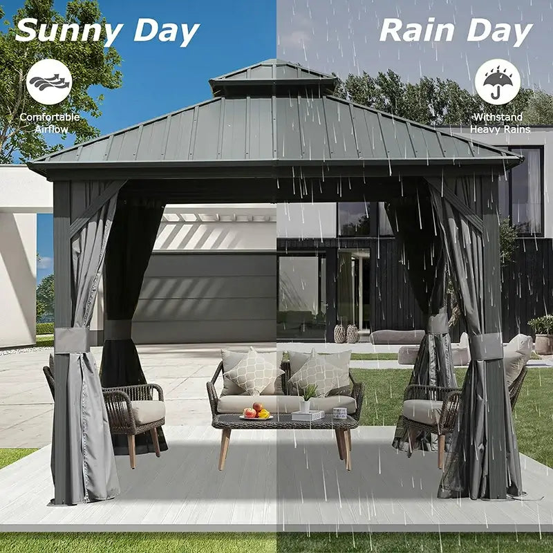 Domi Outdoor Living Hardtop Gazebo#size_10'x10'