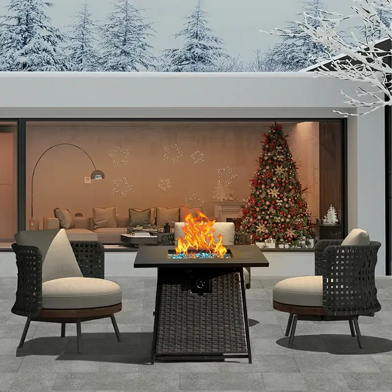 Domi Propane Fire Pits Square Table#size_32-inch