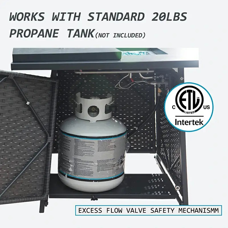 Domi Propane Fire Pits Square Table#size_32-inch