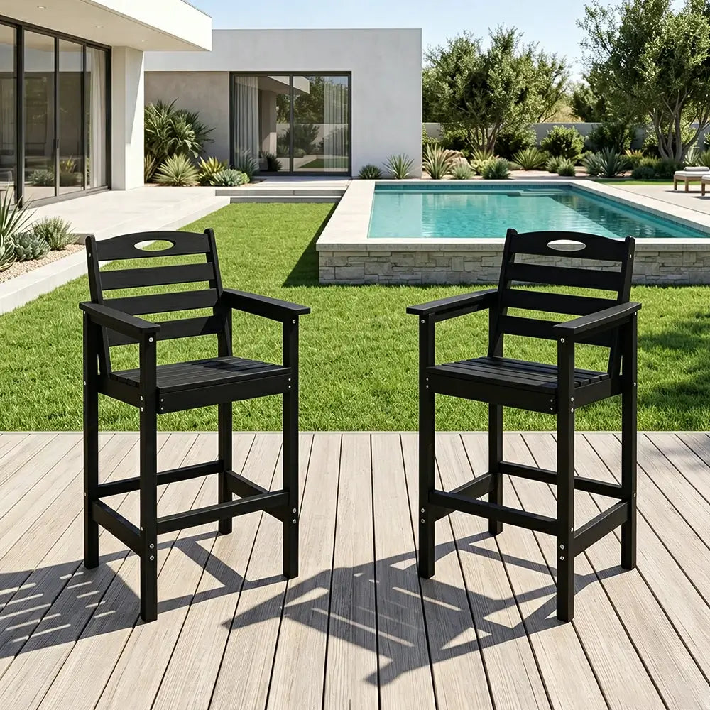 HDPE Adirondack-Style Patio Bar Set