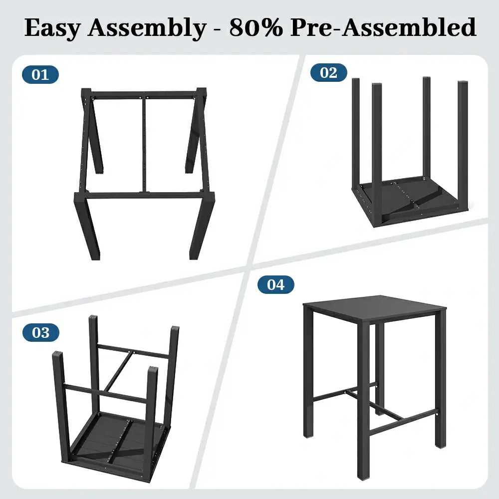 HDPE Adirondack-Style Patio Bar Set