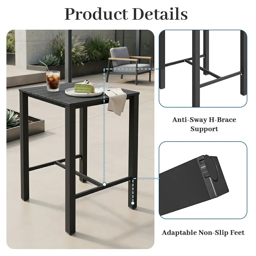 HDPE Adirondack-Style Patio Bar Set
